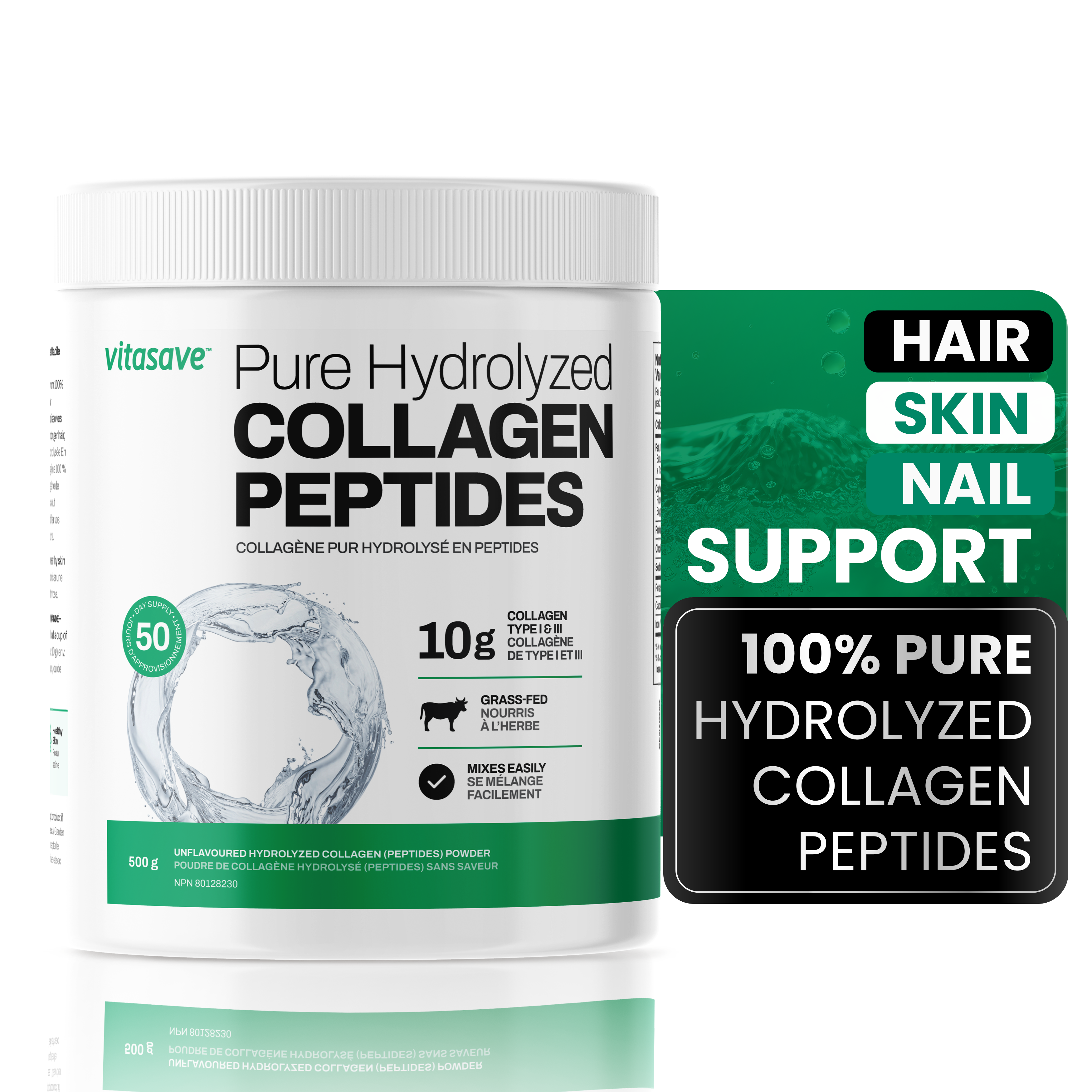 Vitasave Pure Hydrolyzed Collagen Peptides (500 g)