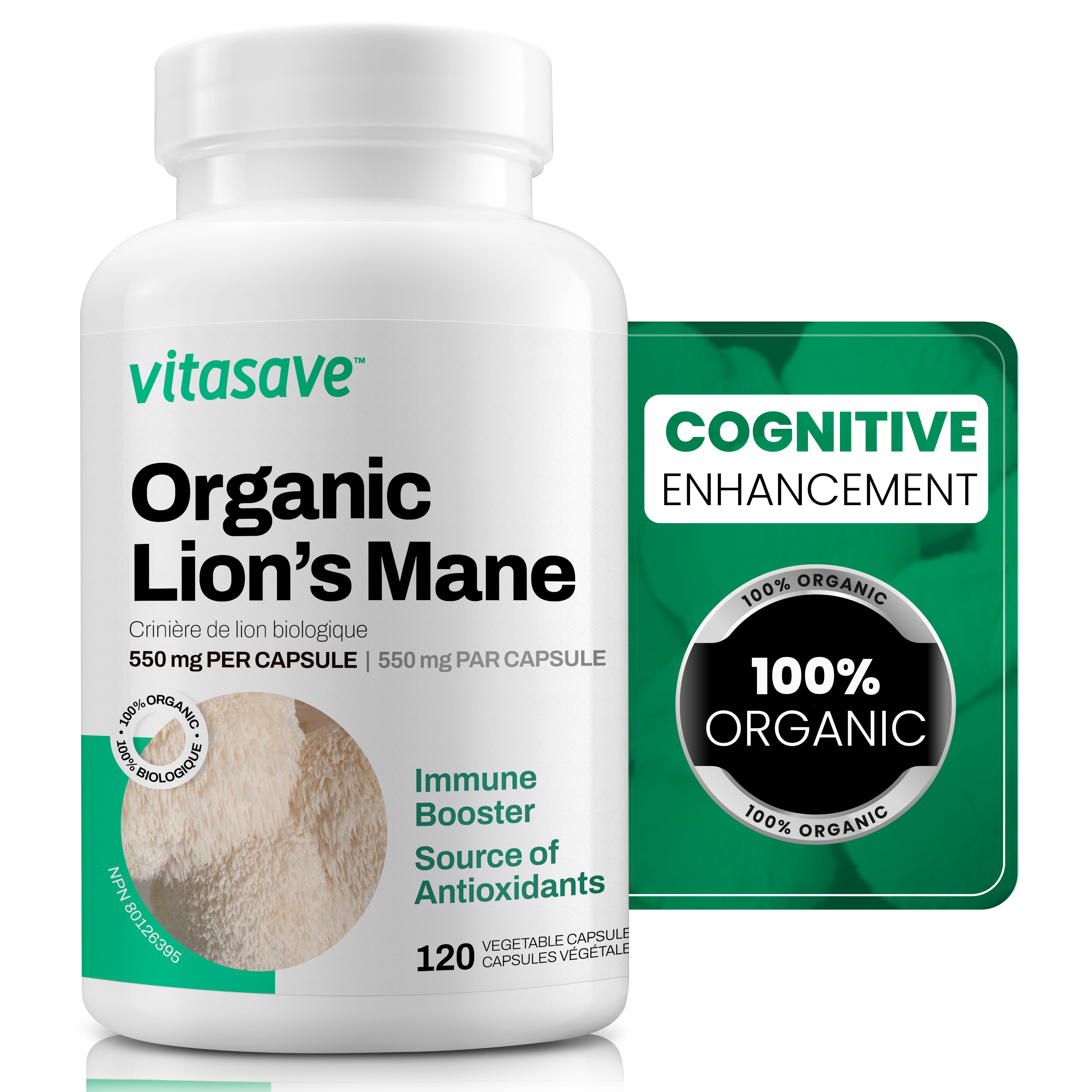 Vitasave Organic Lion's Mane (120 VCaps)