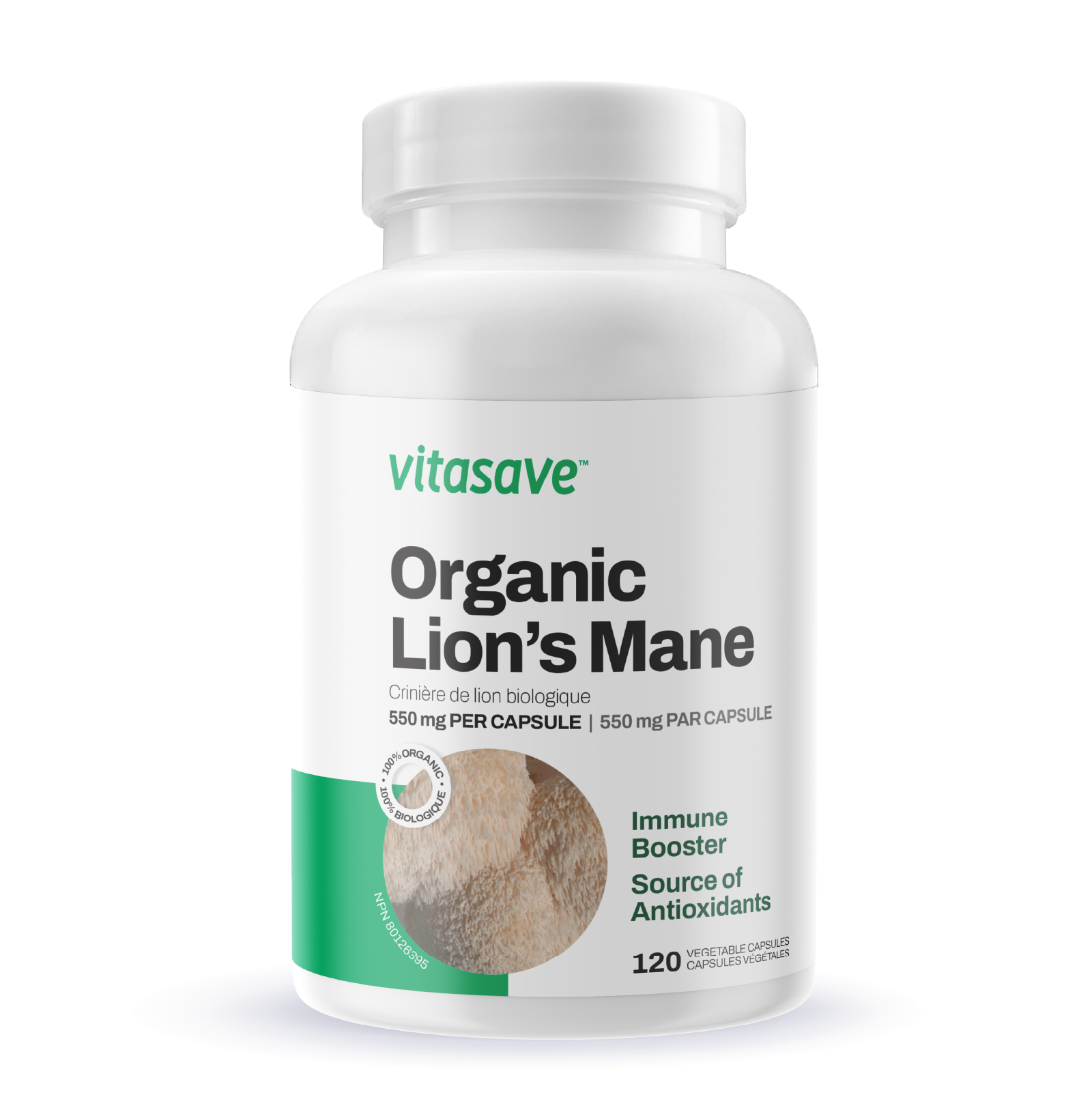 Vitasave Organic Lion's Mane (120 VCaps)