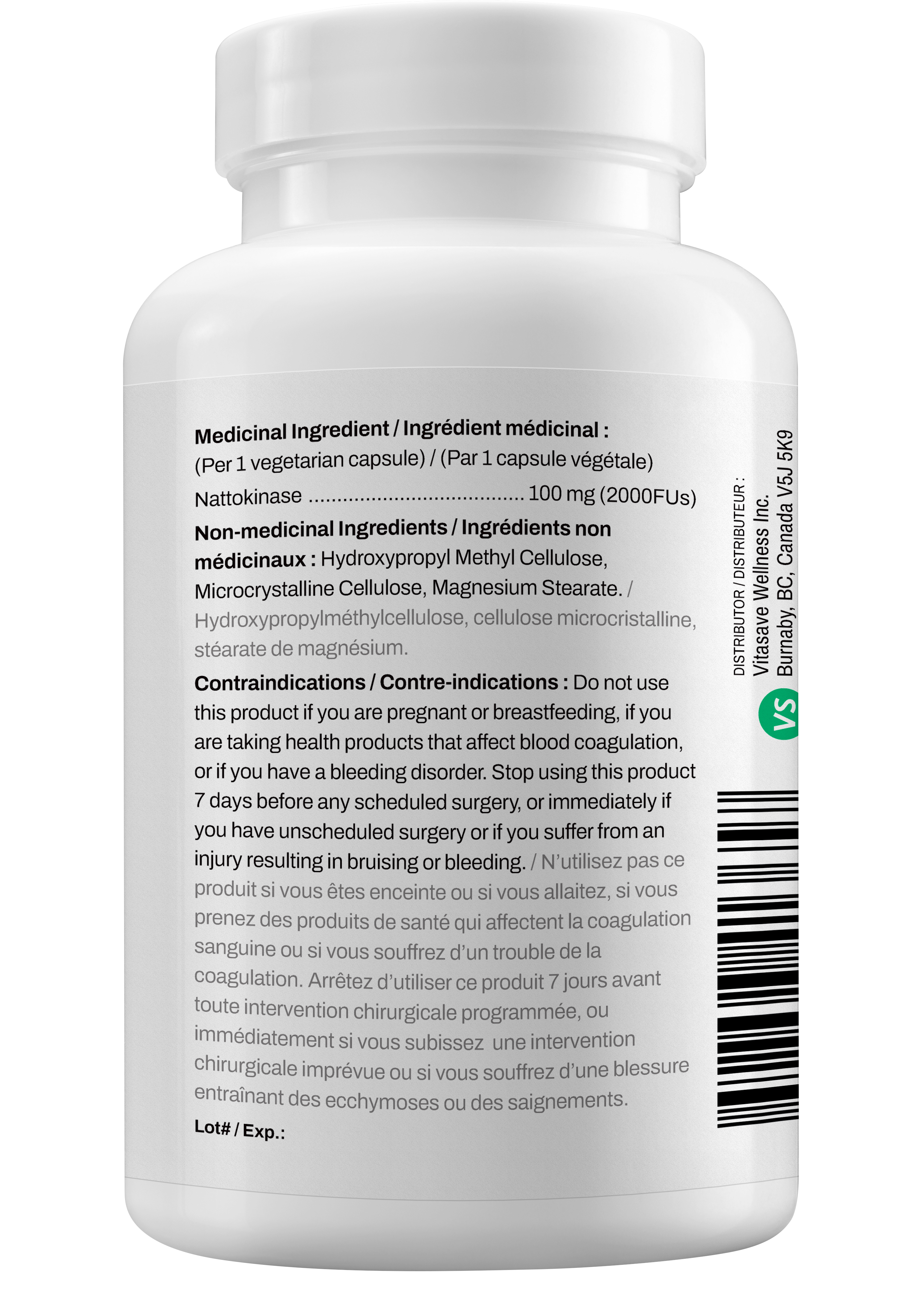 Vitasave Nattokinase 100 mg (90 VCaps)