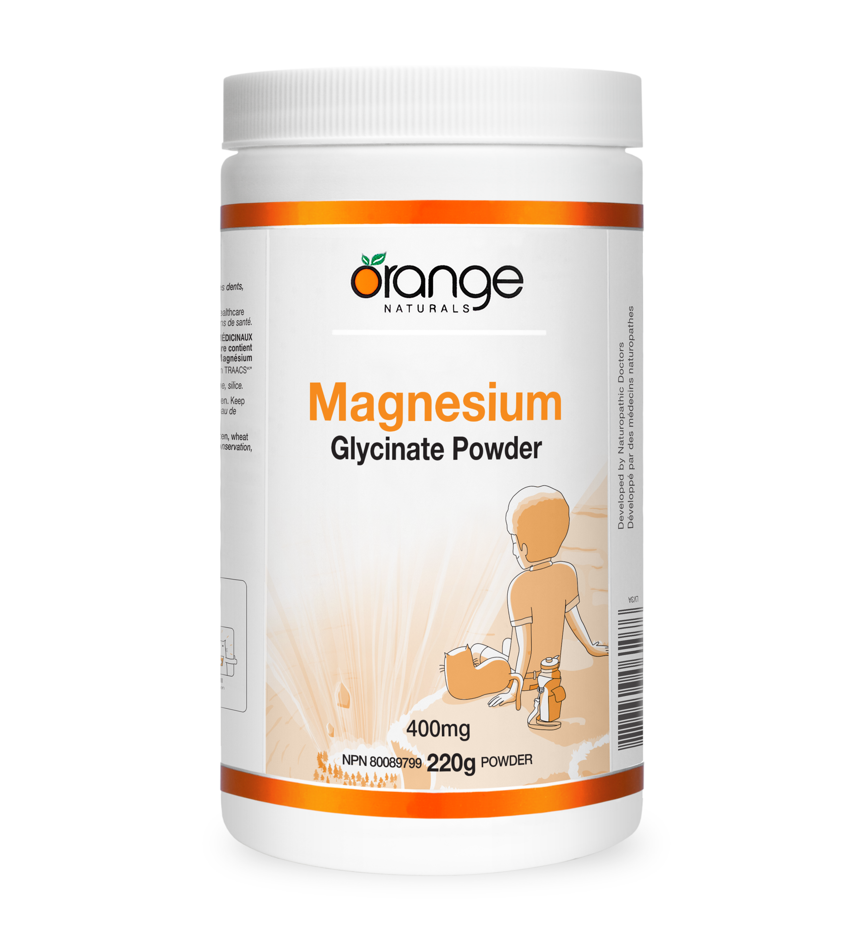 Orange Naturals Magnesium Powder 400 mg (220 g)