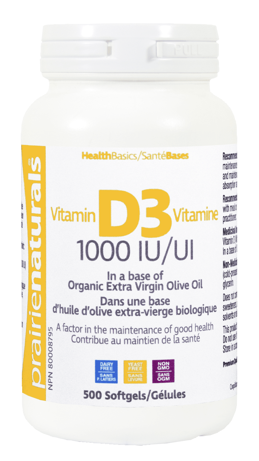 Prairie Naturals 비타민 D3 1000 IU(소프트젤)