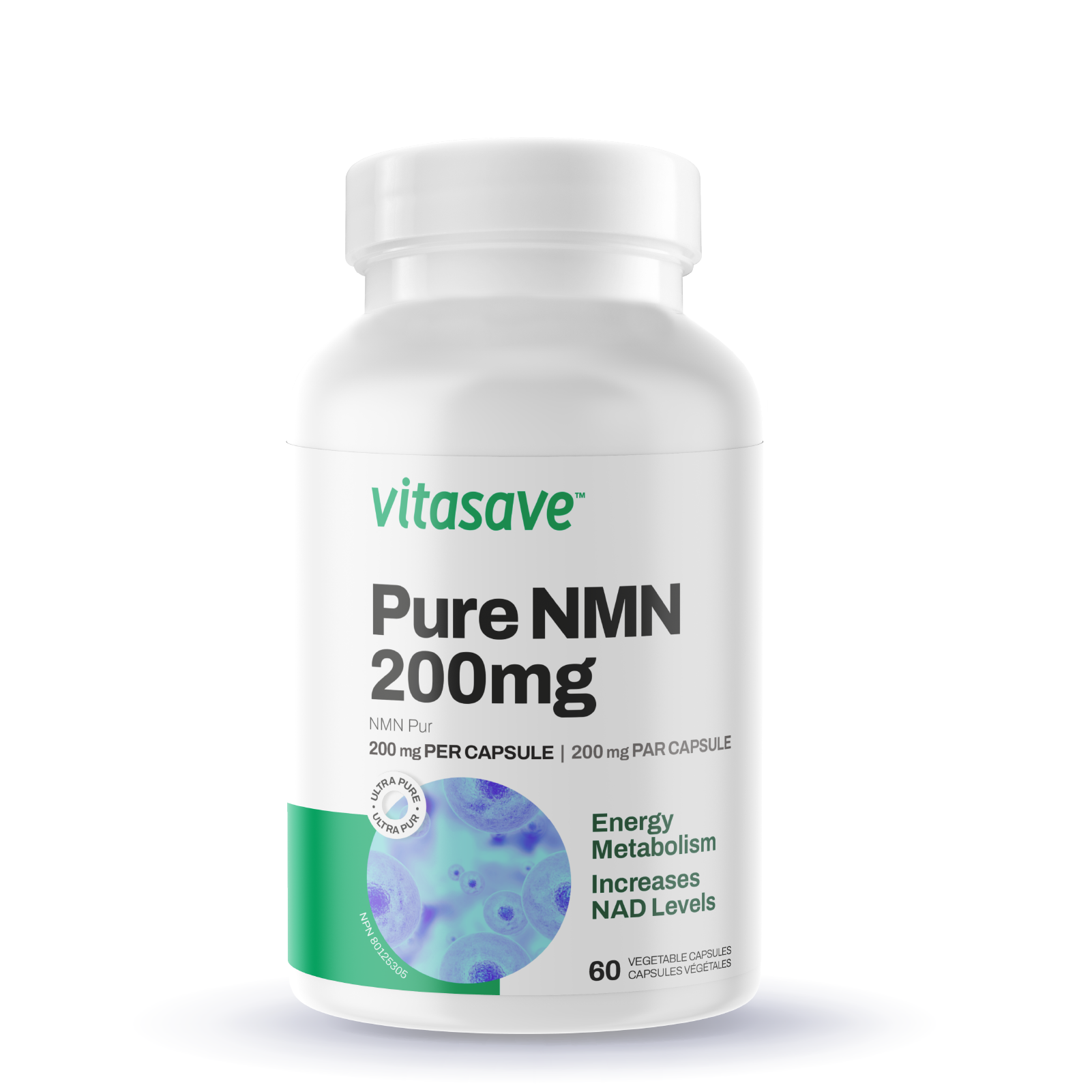 Vitasave Pure NMN 200 mg (60 VCaps)