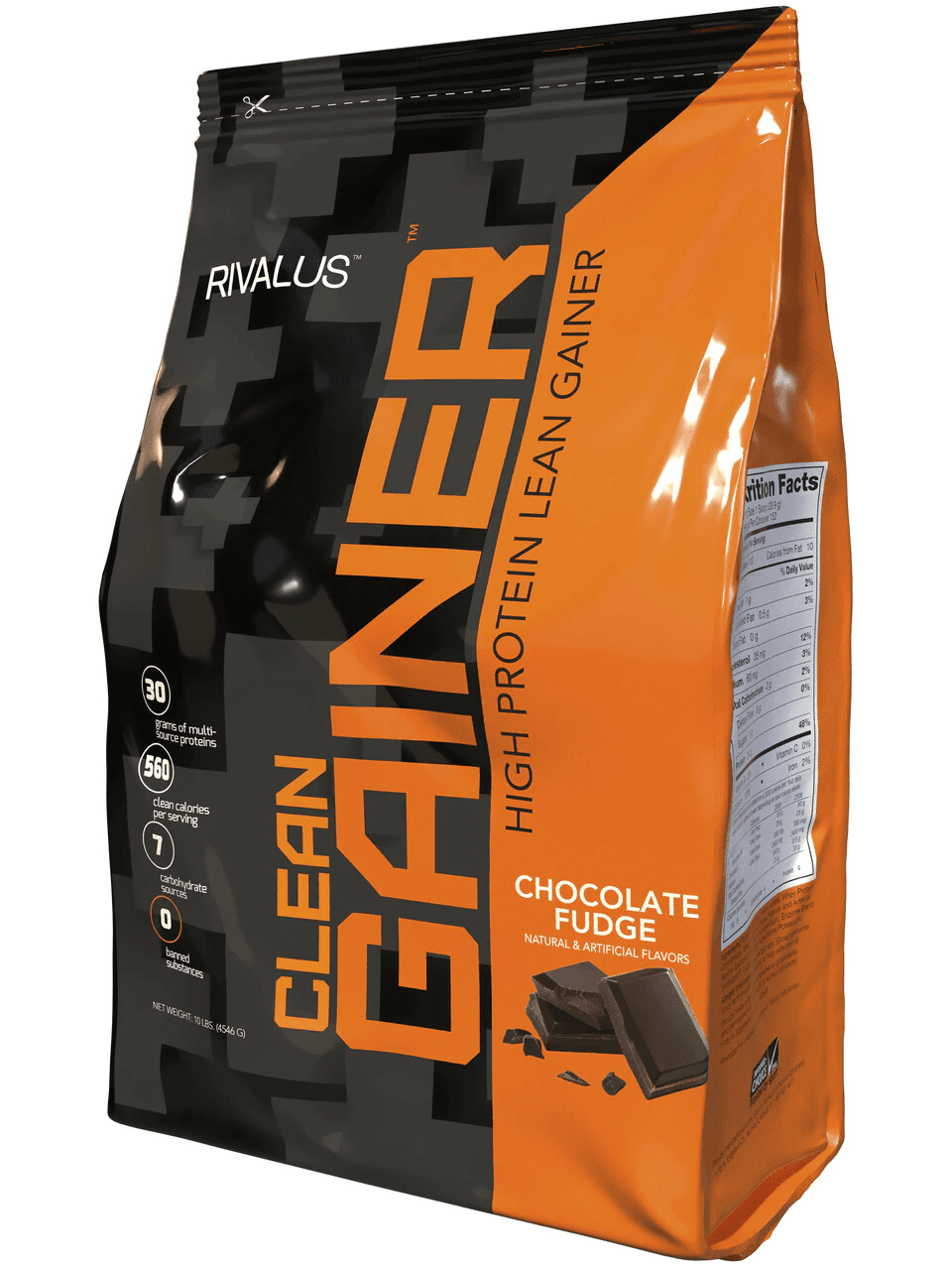 Rivalus Clean Gainer Protein Powder - Chocolate Fudge