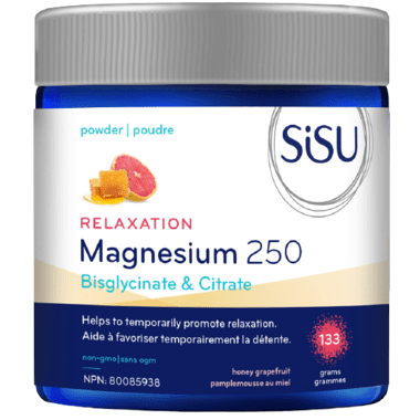 Sisu Magnesium 250 Relaxation - Honey Grapefruit Powder (133 g)