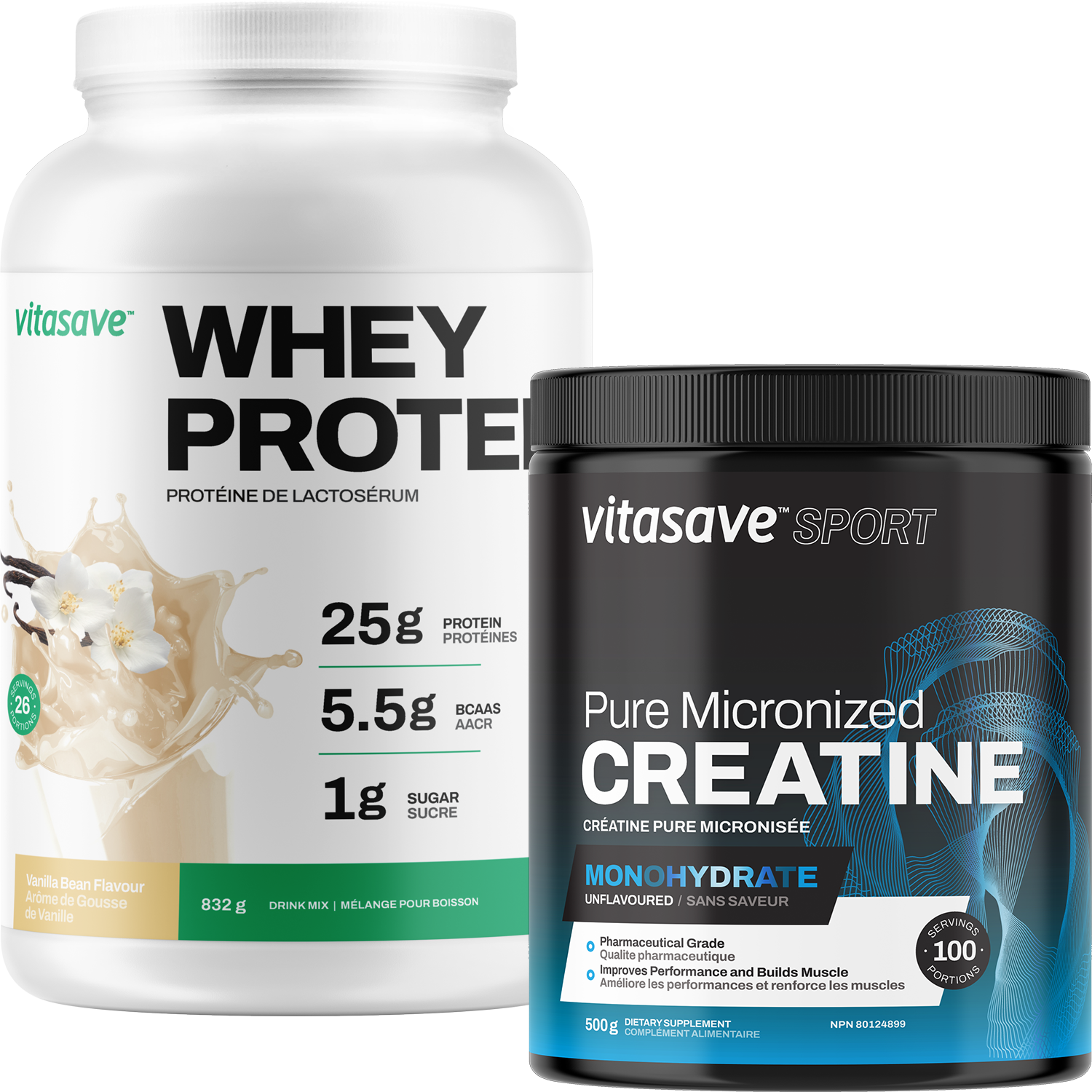 Vitasave Sport Bundle (Whey-Vanilla + Creatine)