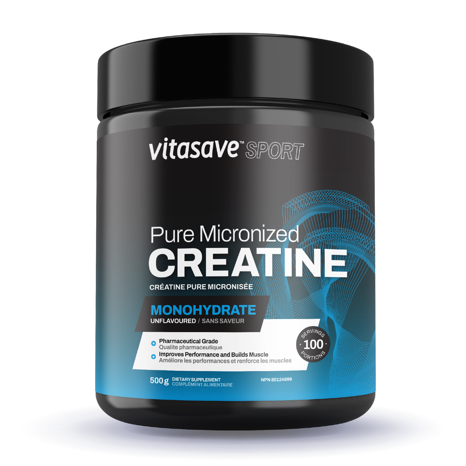 Vitasave Sport Pure Micronized Creatine Monohydrate - Pharmaceutical Grade (100 servings)