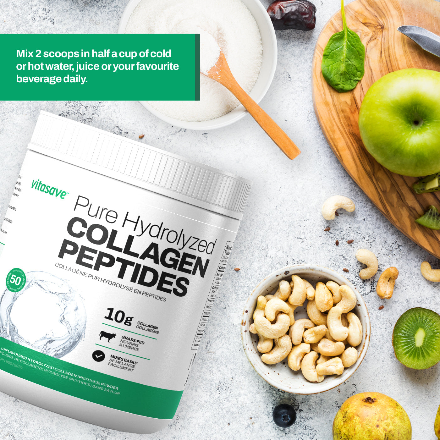 Vitasave Pure Hydrolyzed Collagen Peptides (500 g)