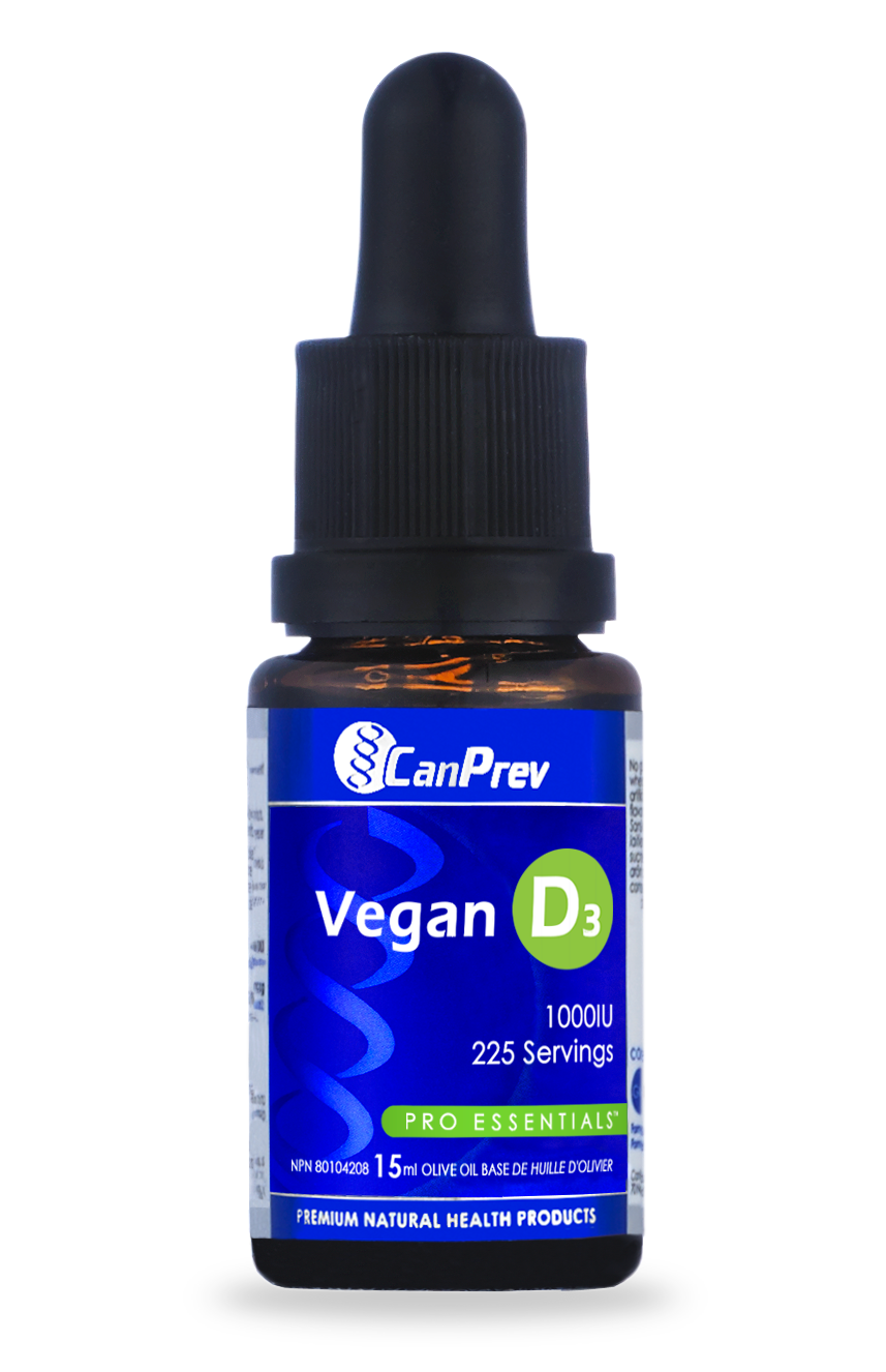 CanPrev Vitamin D3 Vegan 1000 IU Drops (15 mL) [Clearance]