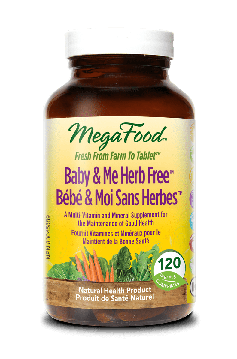 MegaFood Baby & Me Herb Free (120 Tablets)