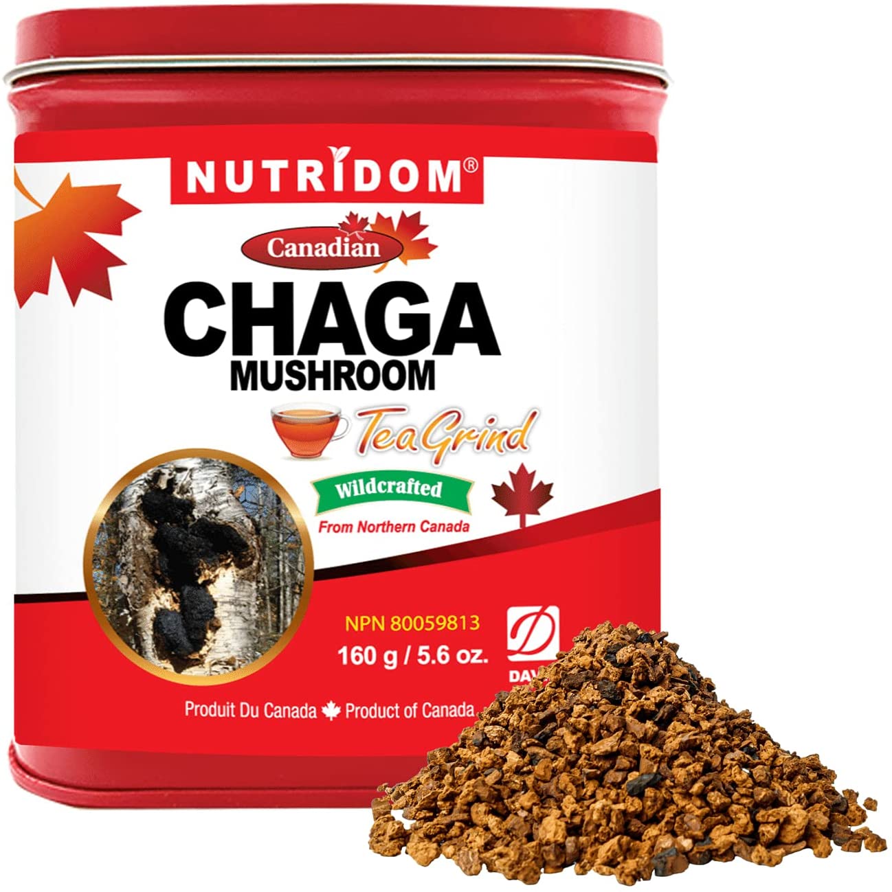 Nutridom Chaga Mushroom Tea Grind (160 g)