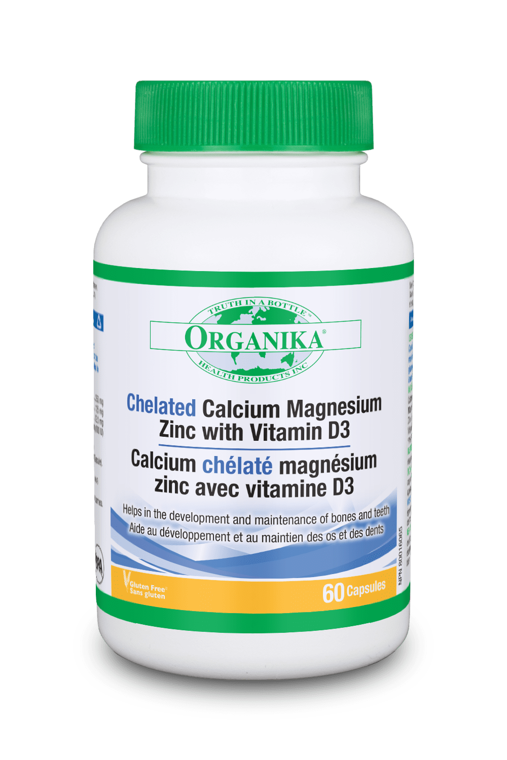 Organika Chelated Calcium Magnesium Zinc with D3 (60 Capsules)