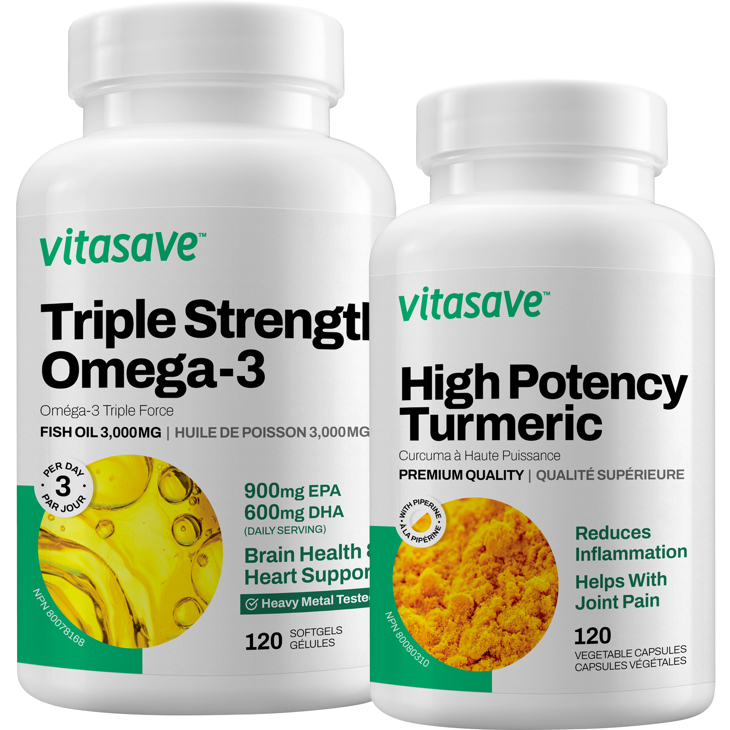 Vitasave Inflammation Bundle (Omega-3 + Turmeric)