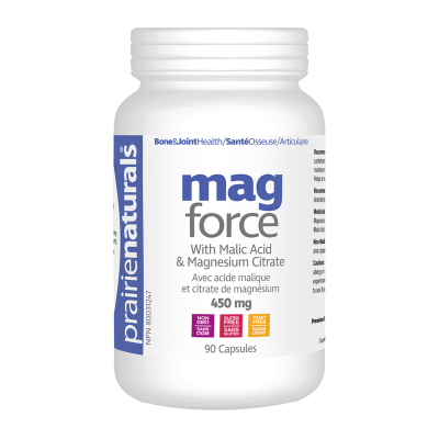 Prairie Naturals Mag-Force with Malic Acid & Magnesium Citrate 450 mg (90 Capsules) [Clearance]